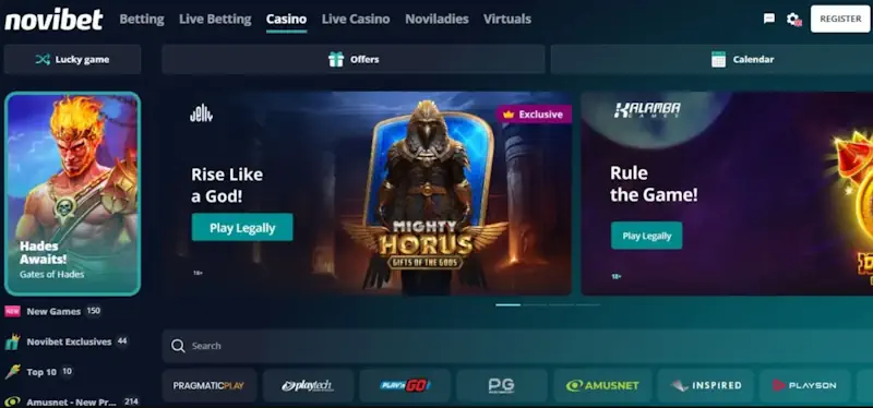 Novibet ελληνικά casino online με δυνατό live, KYC σελίδα και πολλές πληρωμές